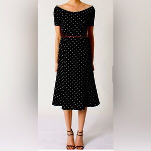 Black Halo Nella Polka Dot Dress, size 4